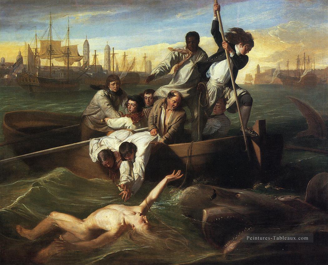 Watson et le requin colonial Nouvelle Angleterre John Singleton Copley Peintures à l'huile